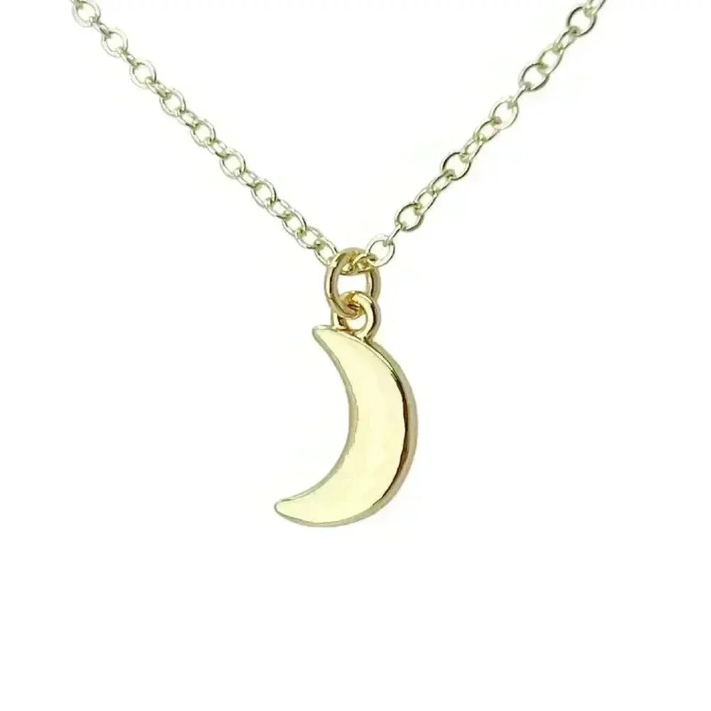 Crescent moon necklace, celestial jewelry